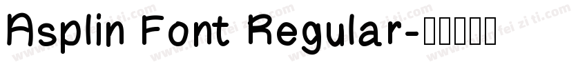 Asplin Font Regular字体转换